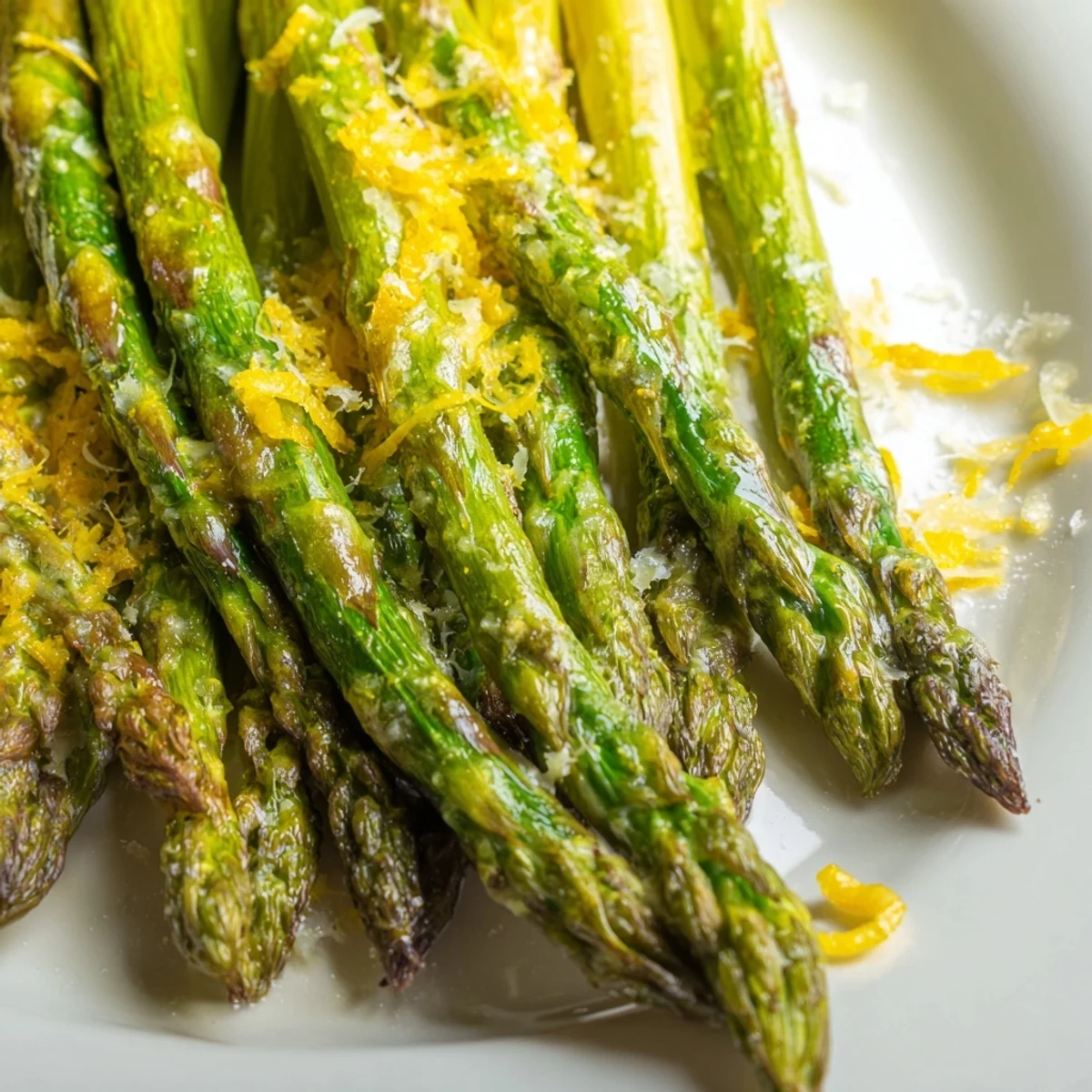 Fresh roasted asparagus with Parmesan and lemon, a vibrant Mediterranean side dish perfect for weeknight dinners.