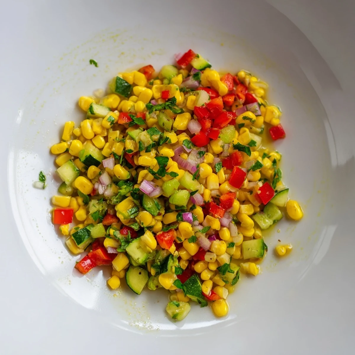 Vibrant Succotash with Lima Beans and Corn features tender beans and sweet corn, sautéed with diced red bell pepper and fresh herbs in a rustic skillet.