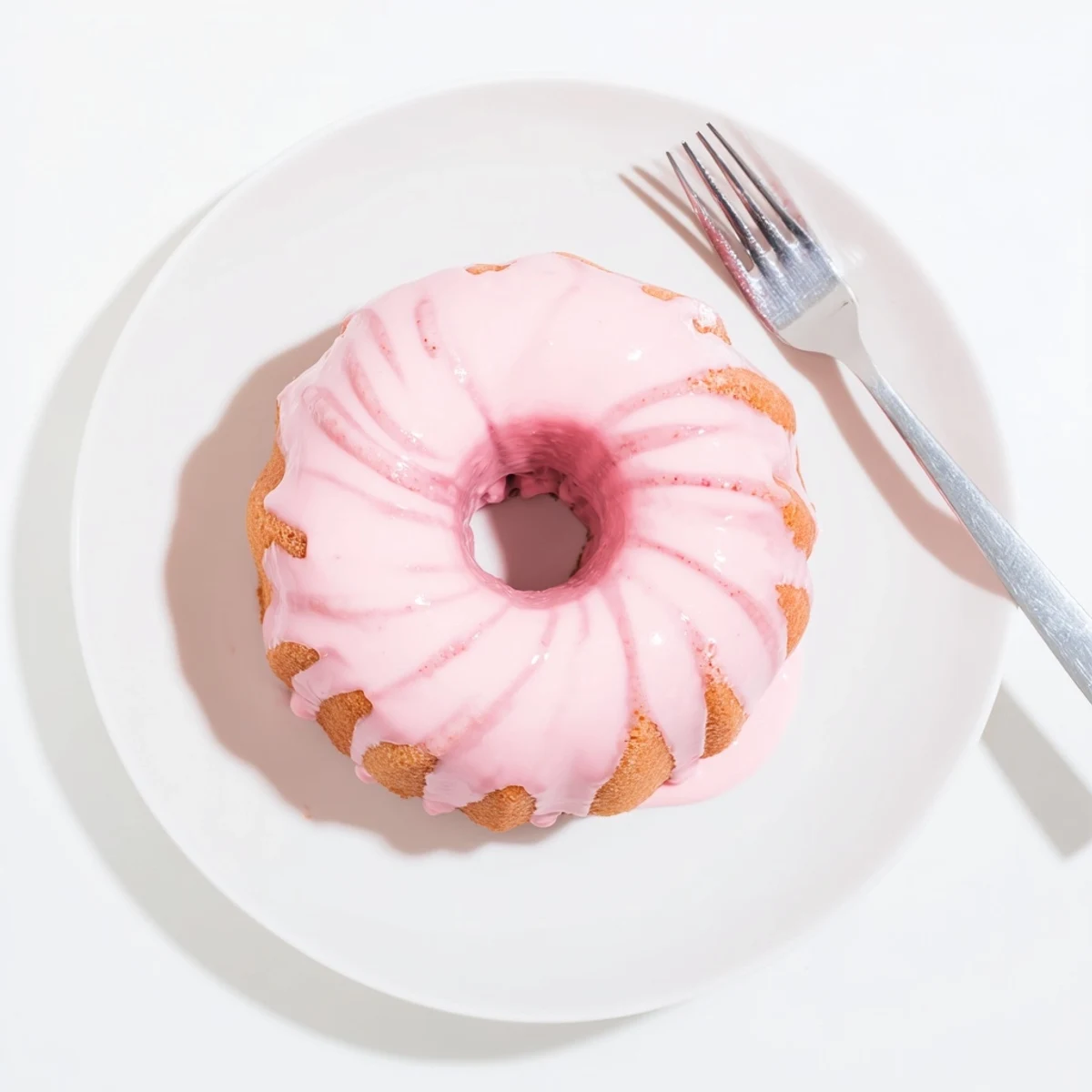 A tender bundt cake bursting with strawberry essence, drizzled with sweet and tangy strawberry glaze.