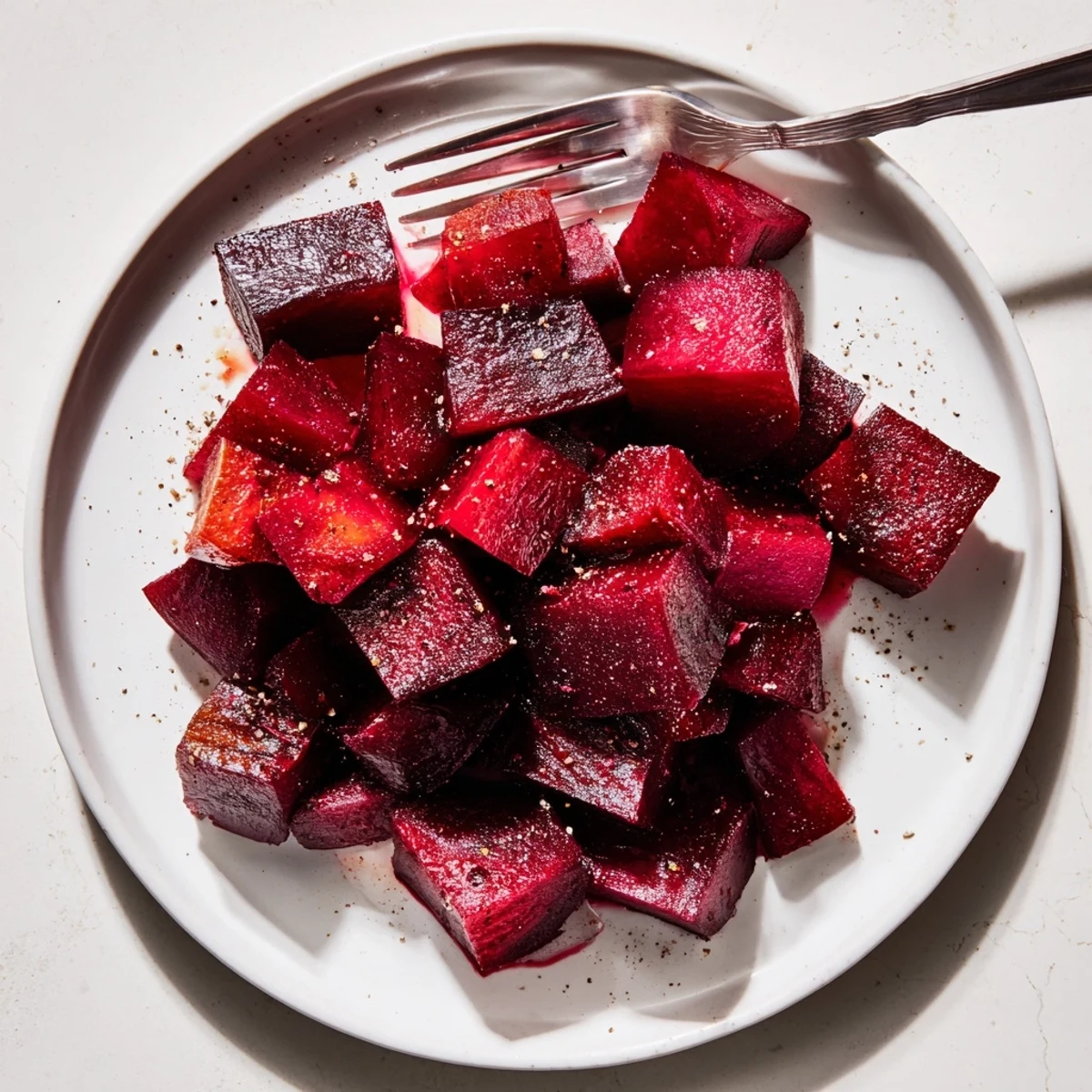 Beets roasted until tender and caramelized, a vibrant vegan side perfect for pairing with grilled entrees.