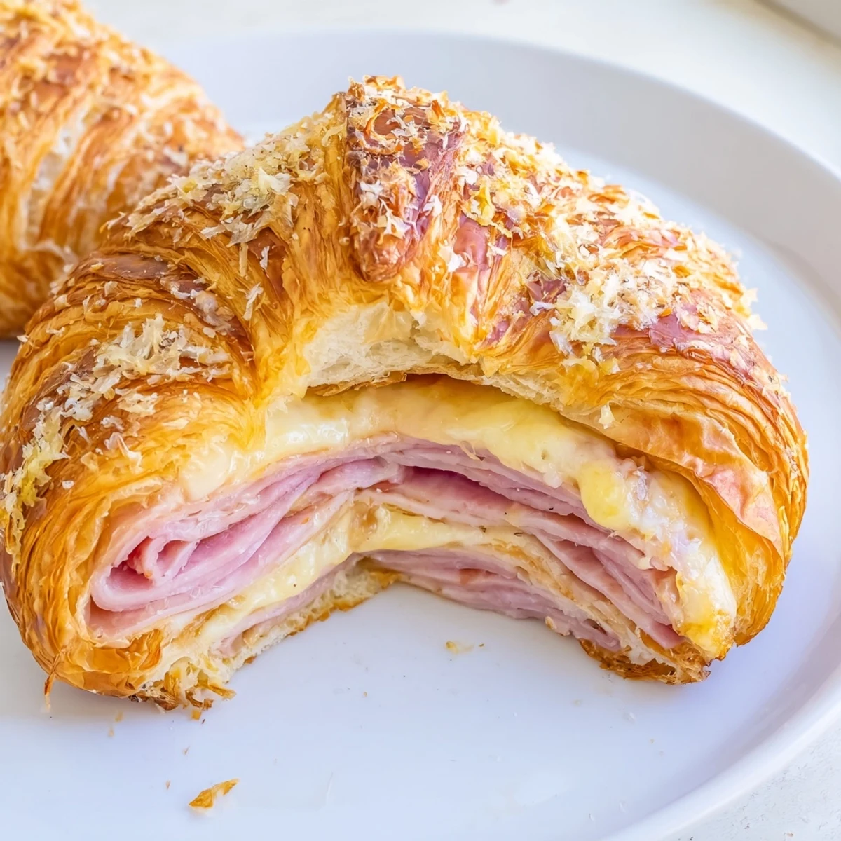 Ham and Cheese Stuffed Croissants