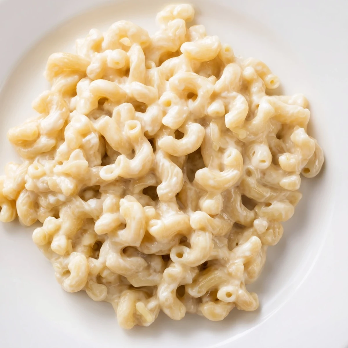 Homemade Boursin mac and cheese featuring elbow pasta coated in rich herbed cheese sauce with fresh parsley garnish