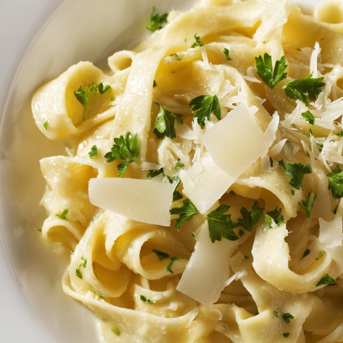 Creamy fettuccine Alfredo recipe featuring perfectly cooked pasta tossed in buttery white cheese sauce