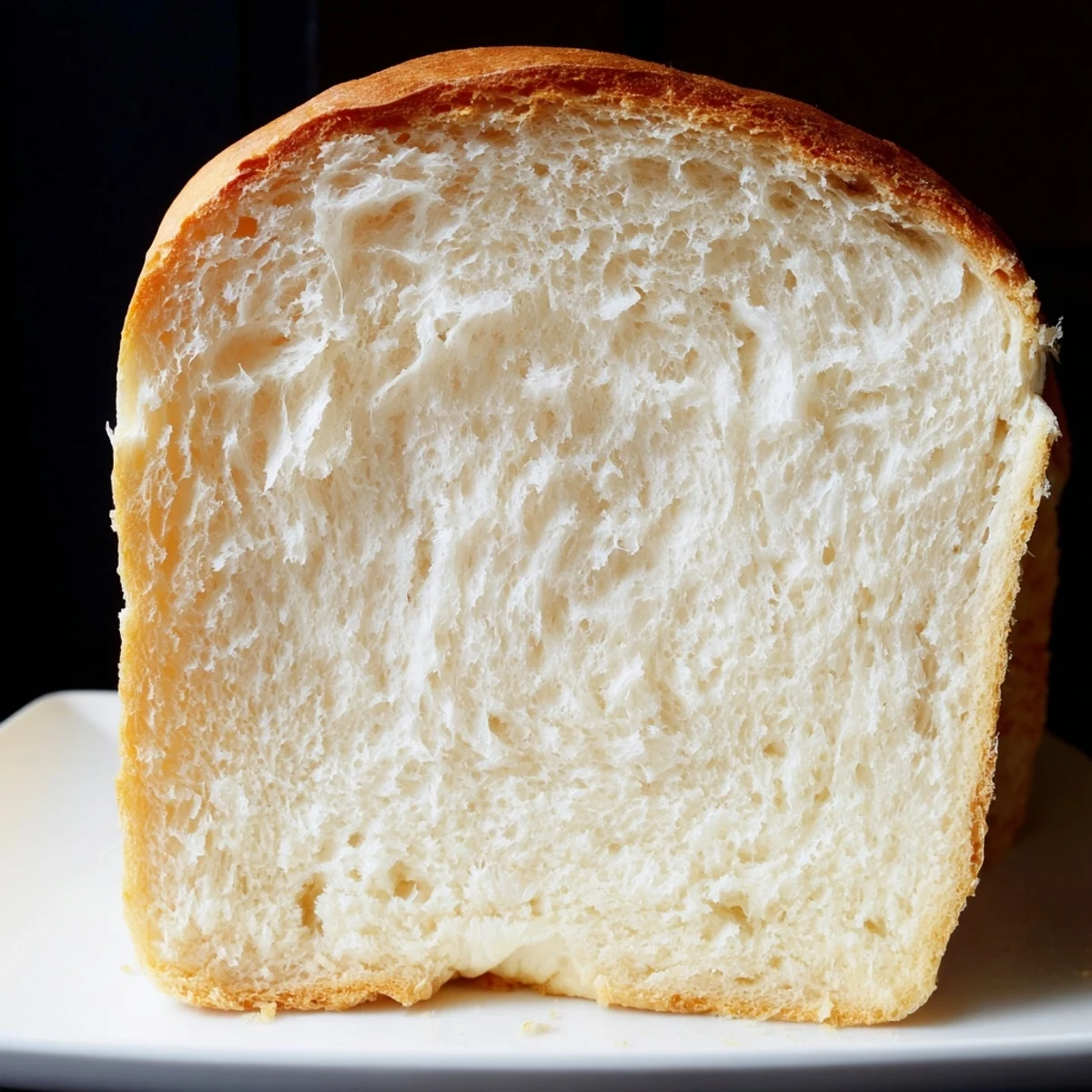 Sliced Amish white bread revealing tender soft interior perfect for sandwiches or toast