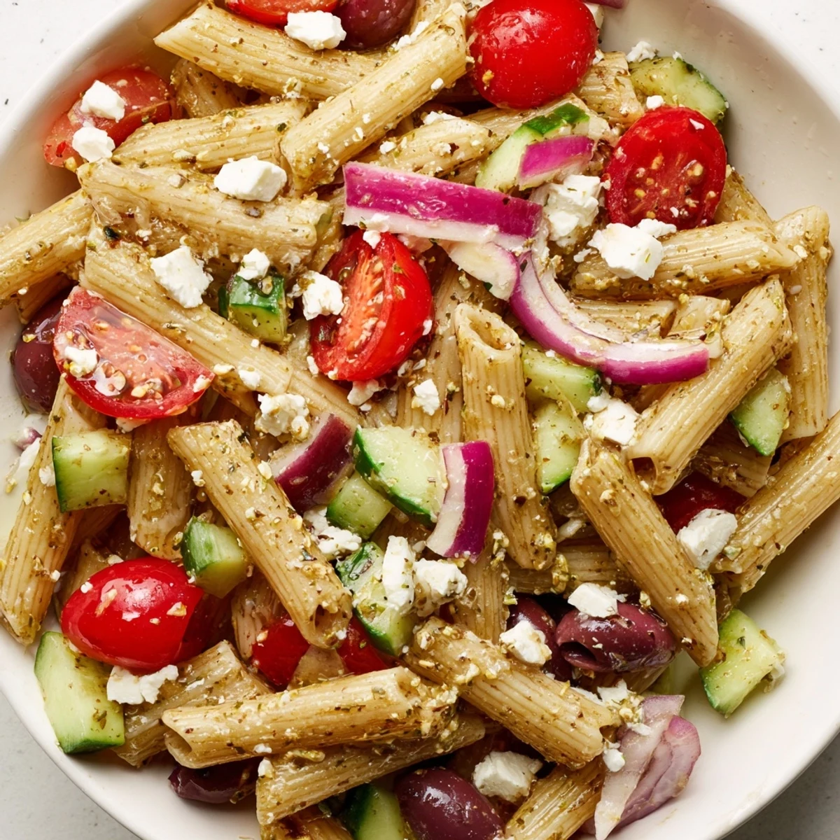 Greek Pasta Salad Mediterranean