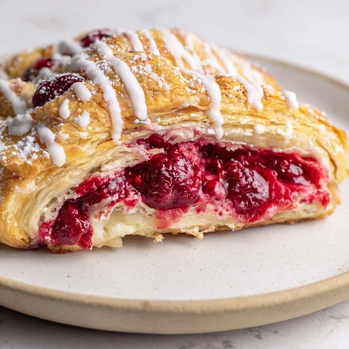 Sourdough Discard Raspberry Cream Cheese Danishes