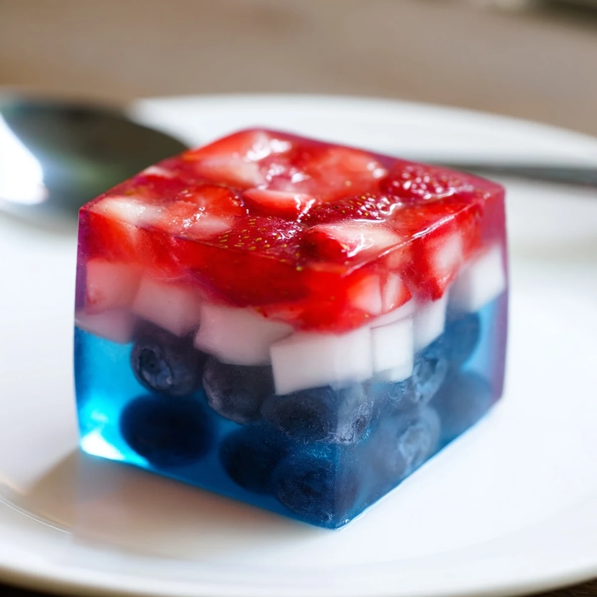 Chilled Red White And Blue Ice Cubes Recipe for summer drinks with juicy berries