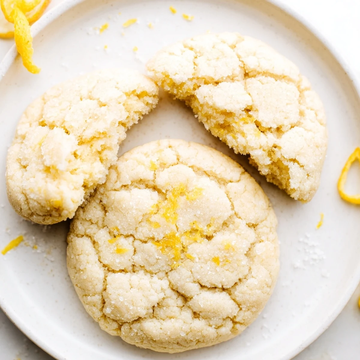 Fresh-baked Soft Chewy Lemon Cookies with bright lemon zest, soft center