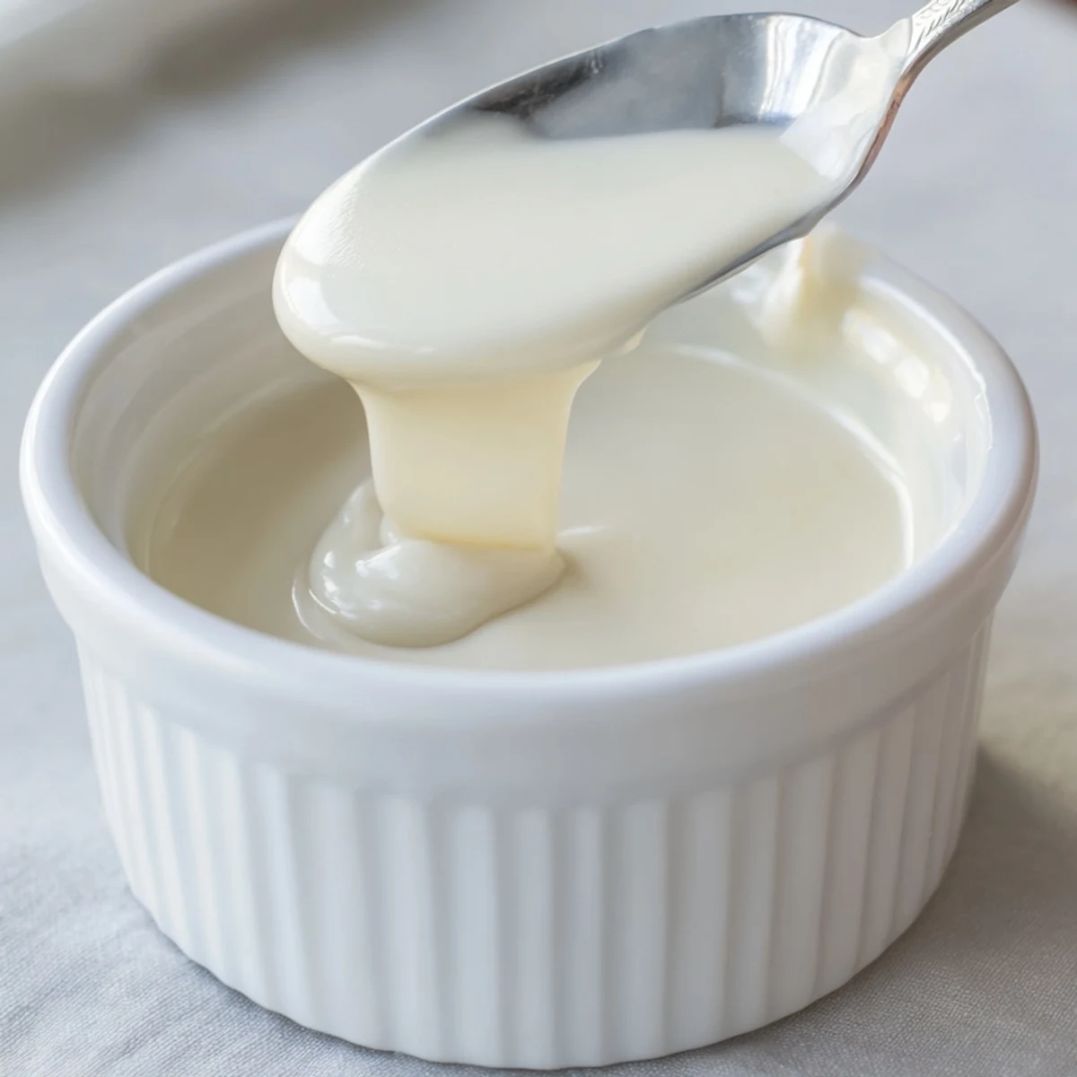 Velvety condensed coconut milk finished and poured into a glass mason jar
