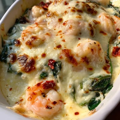 Low Carb Shrimp Tuscan Bake