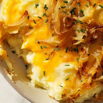 Cheesy Onion Potato Casserole
